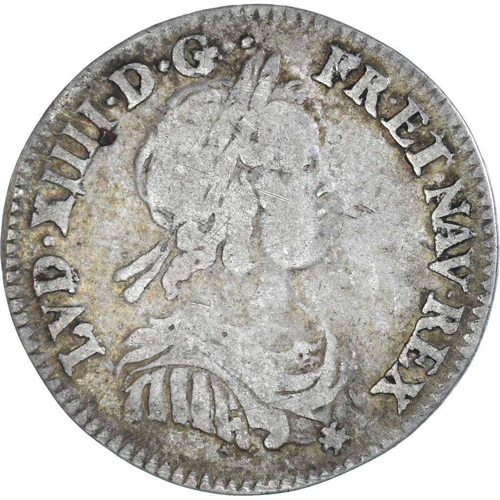 Moneta, Francia, Louis XIV, 1/12 Écu à la mèche courte, 1/12 ECU, 10 Sols