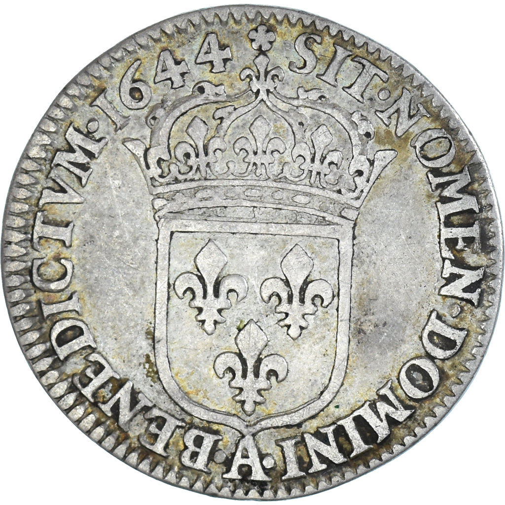 Moneta, Francia, Louis XIV, 1/12 Écu à la mèche courte, 1/12 ECU, 10 Sols