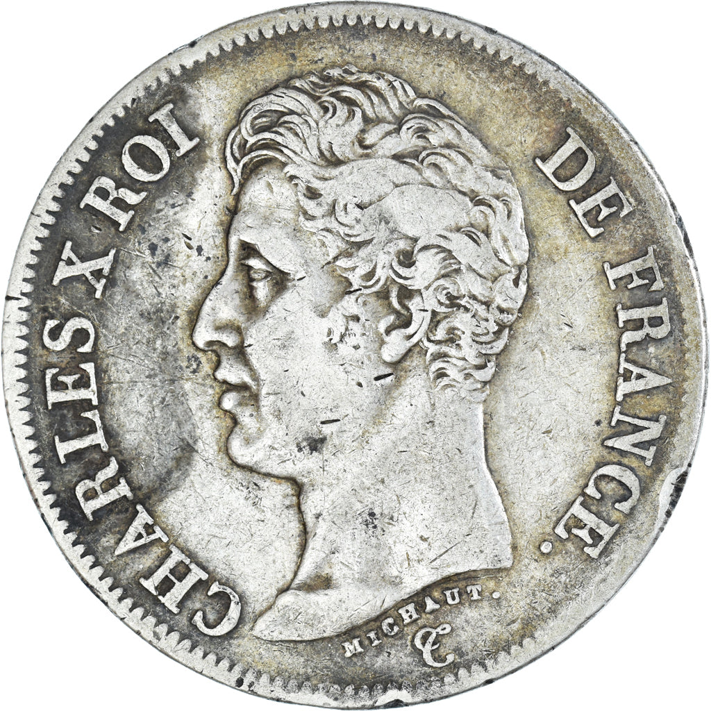 Coin, France, Charles X, 5 Francs, 1826, Paris, VF(30-35), Silver, KM:720.1