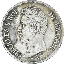 Coin, France, Charles X, 5 Francs, 1826, Paris, VF(30-35), Silver, KM:720.1