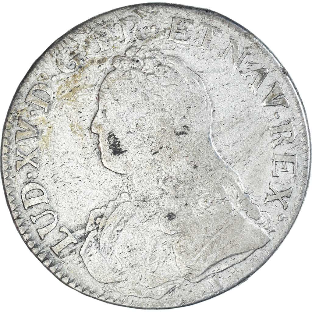 Coin, France, Louis XV, Écu aux branches d'olivier, Ecu, 1726, Rennes