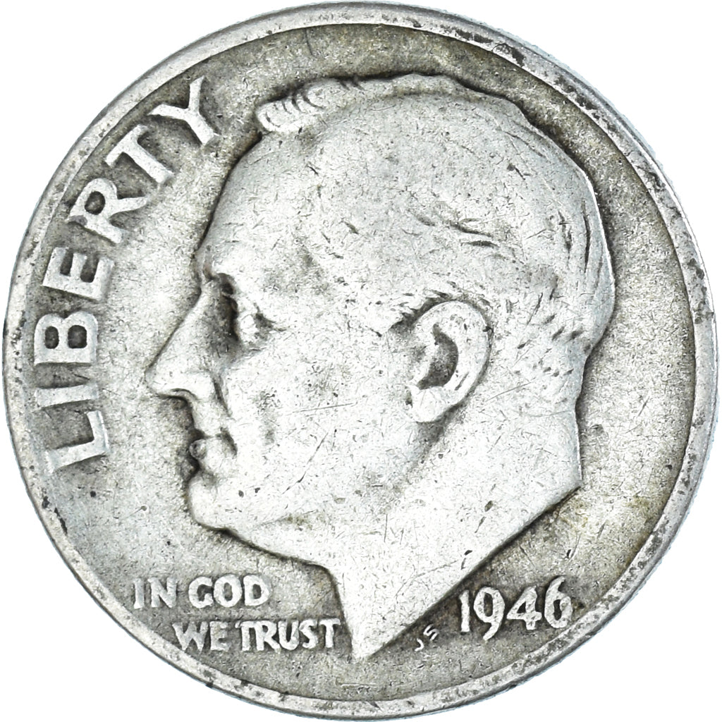 Coin, United States, Roosevelt Dime, Dime, 1946, U.S. Mint, Denver, VF(30-35)