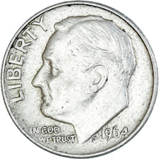 Monnaie, États-Unis, Roosevelt, Dime, 1964, Denver, SUP, Argent, KM:195