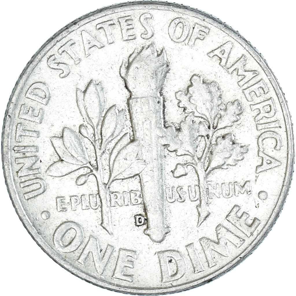 Moeda, Estados Unidos da América, Roosevelt, Dime, 1964, Denver, AU(55-58)