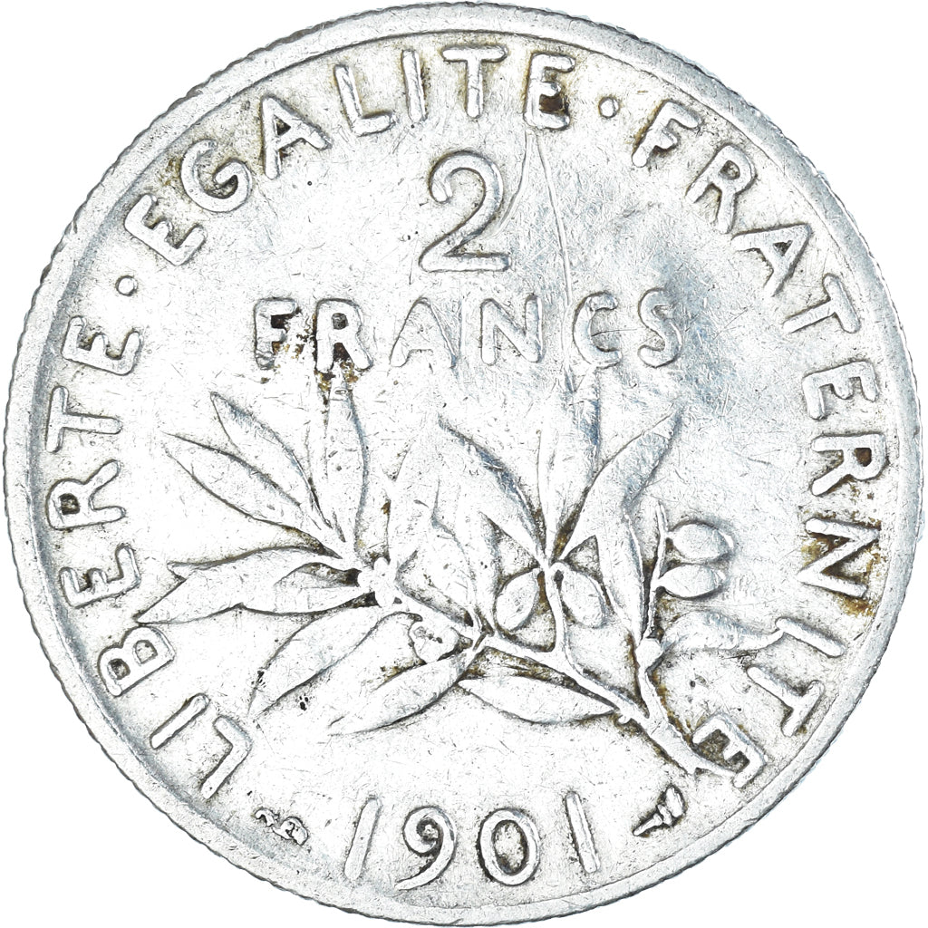 Münze, Frankreich, Semeuse, 2 Francs, 1901, Paris, S, Silber, KM:845.1