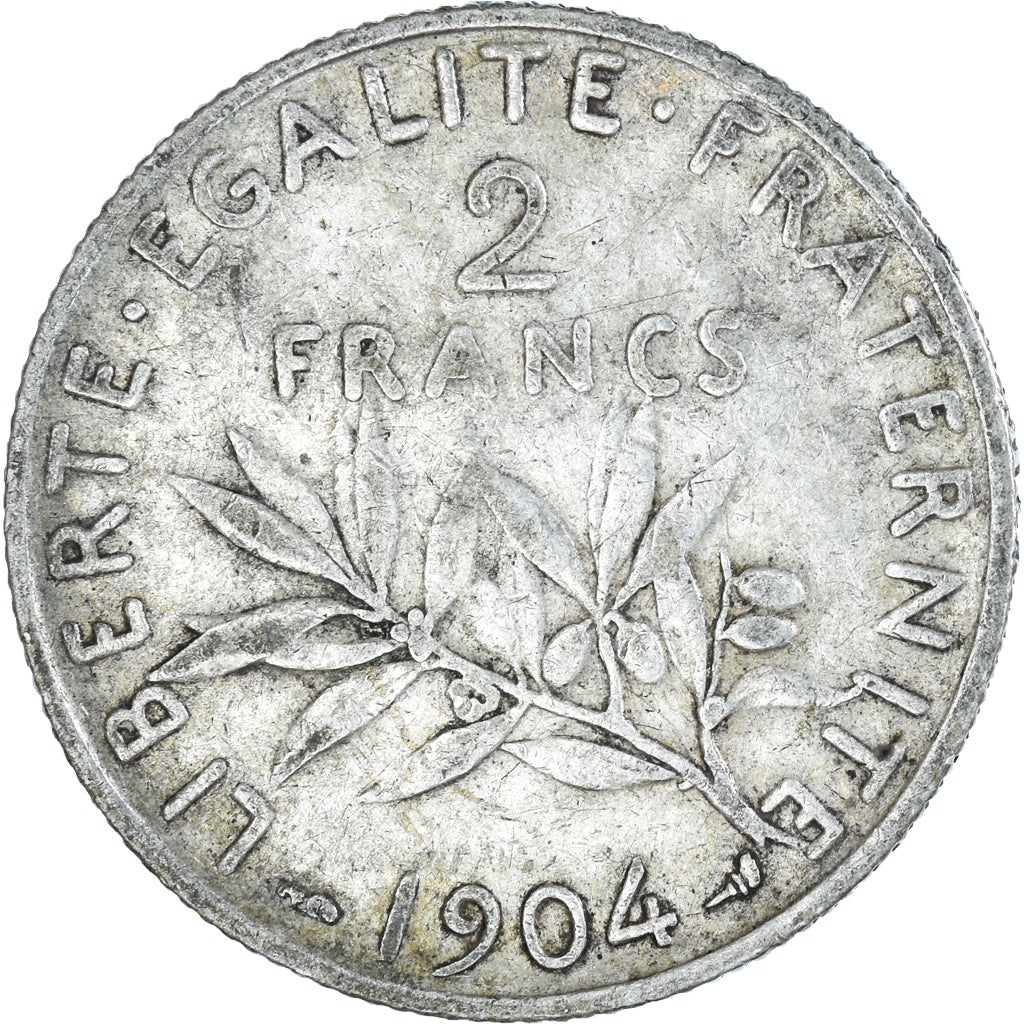 Coin, France, Semeuse, 2 Francs, 1904, Paris, VF(30-35), Silver, KM:845.1