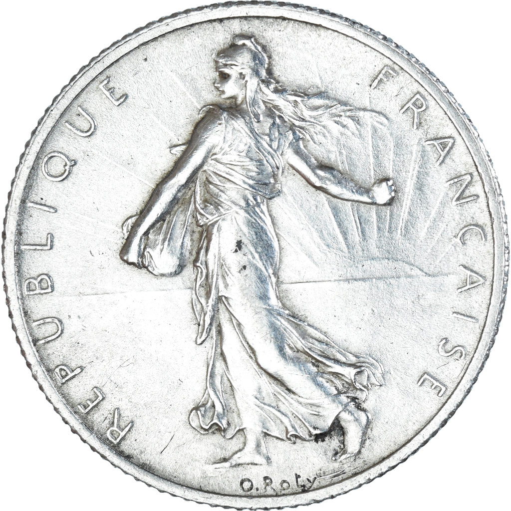 Coin, France, Semeuse, 2 Francs, 1914, Castelsarrasin, AU(55-58), Silver