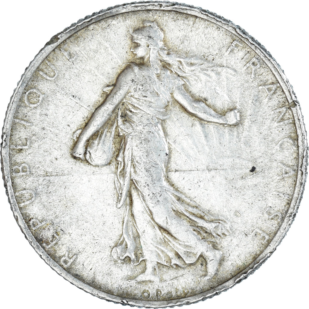 Coin, France, Semeuse, 2 Francs, 1914, Castelsarrasin, AU(50-53), Silver