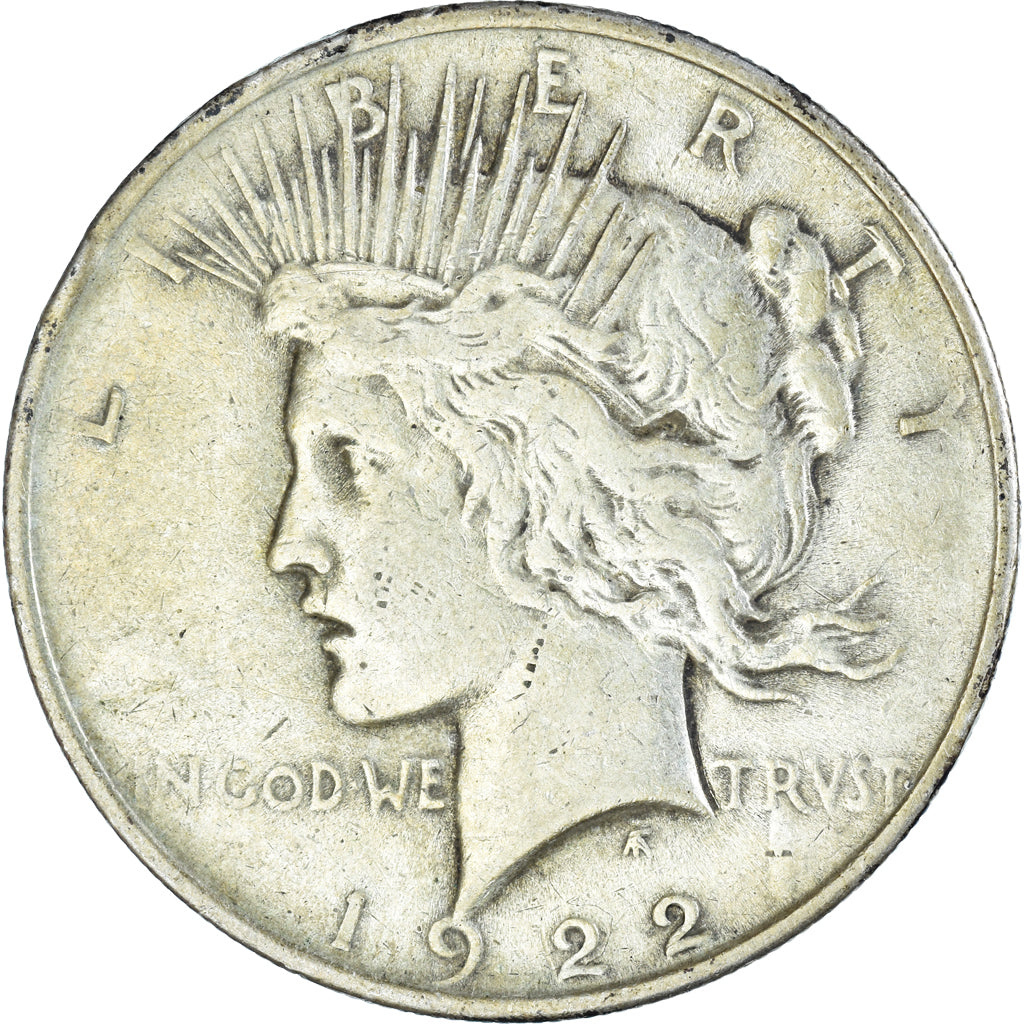 Coin, United States, Peace Dollar, Dollar, 1922, U.S. Mint, Philadelphia