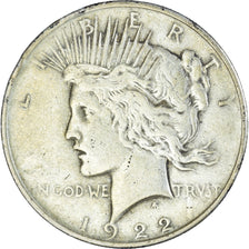 Coin, United States, Peace Dollar, Dollar, 1922, U.S. Mint, Philadelphia
