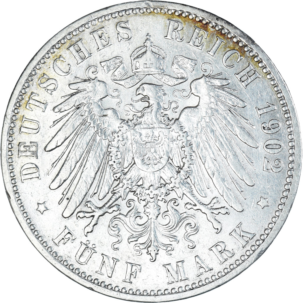 Moneta, Stati tedeschi, Prussia., Wilhelm II, 5 Mark, 1902, Berlin, MB, Argento