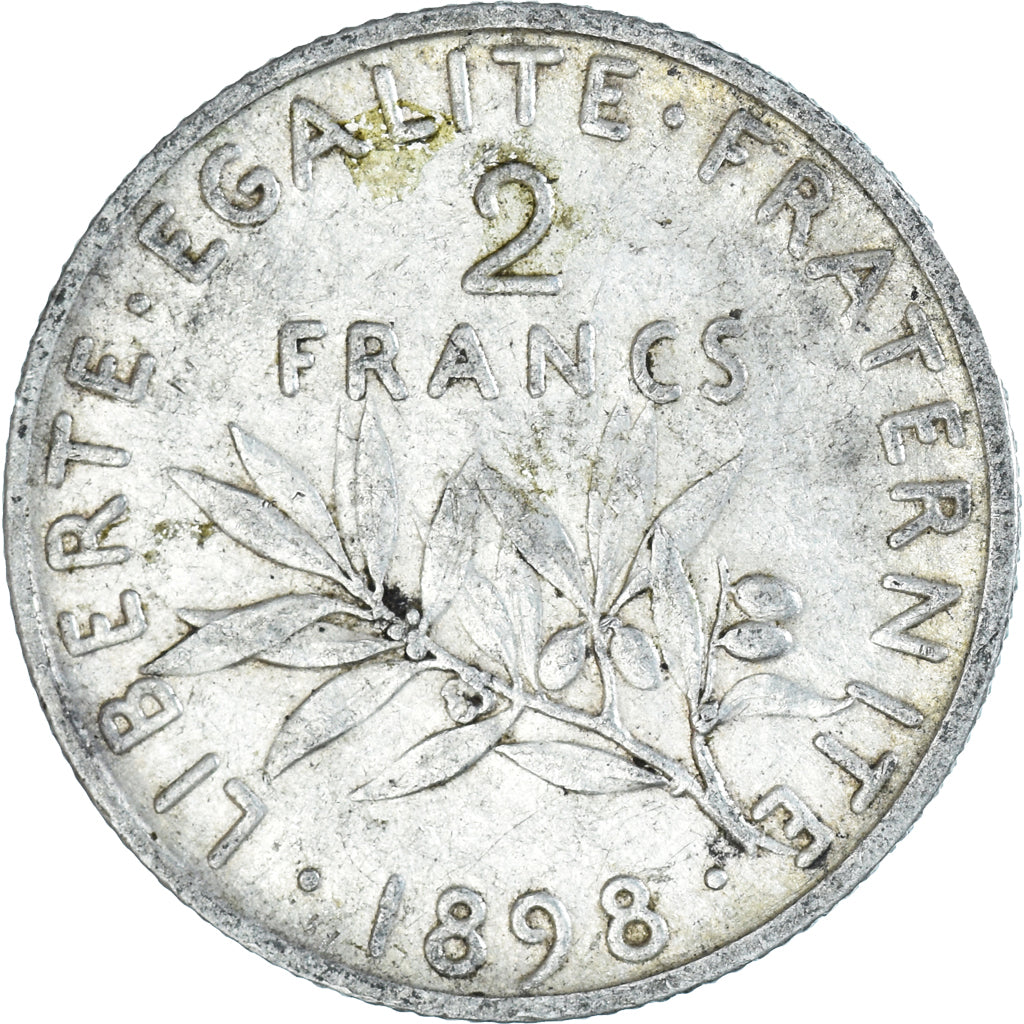 Coin, France, Semeuse, 2 Francs, 1898, Paris, EF(40-45), Silver, KM:845.1