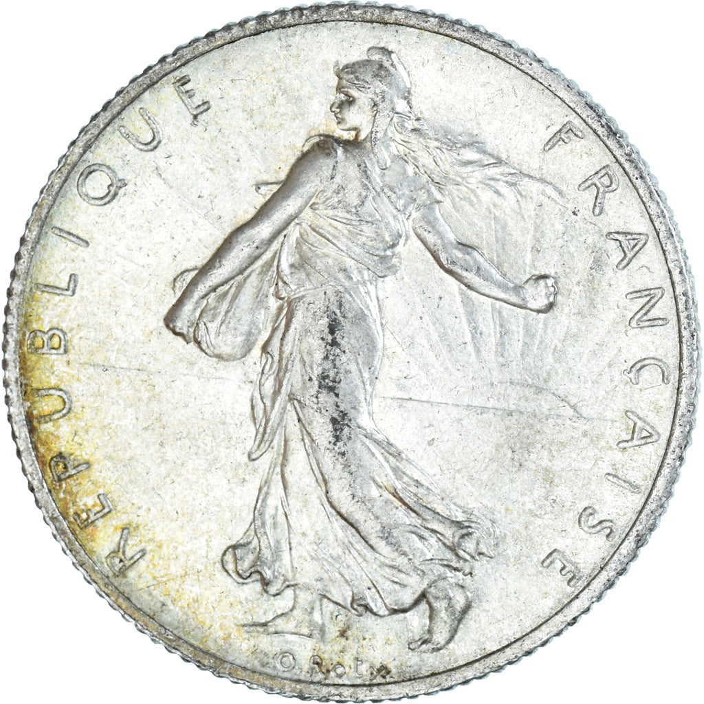 Coin, France, Semeuse, 2 Francs, 1919, Paris, AU(55-58), Silver, KM:845.1