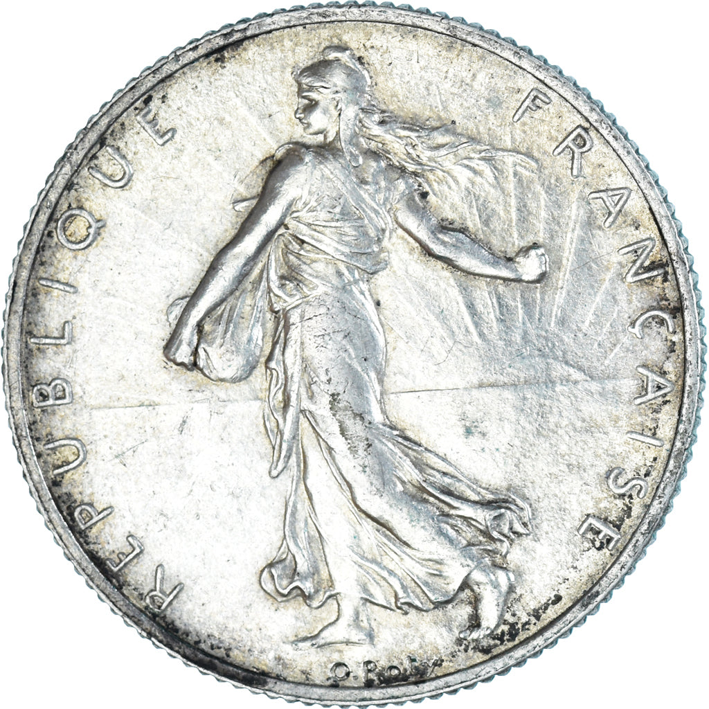 Coin, France, Semeuse, 2 Francs, 1919, Paris, AU(55-58), Silver, KM:845.1
