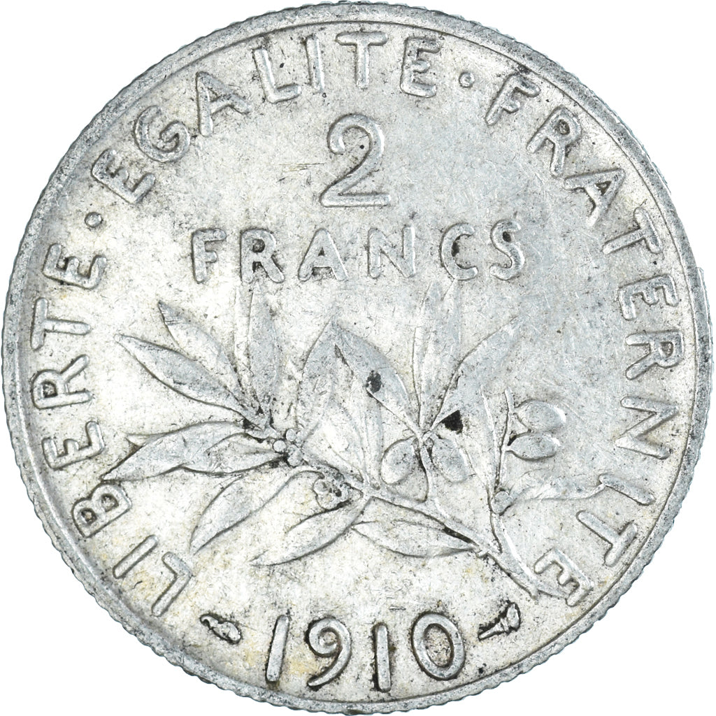 Monnaie, France, Semeuse, 2 Francs, 1910, Paris, TB+, Argent, Gadoury:532