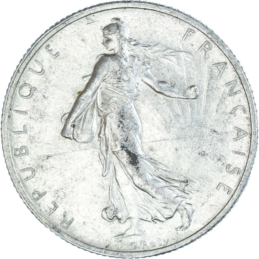 Coin, France, Semeuse, 2 Francs, 1918, Paris, AU(55-58), Silver, KM:845.1