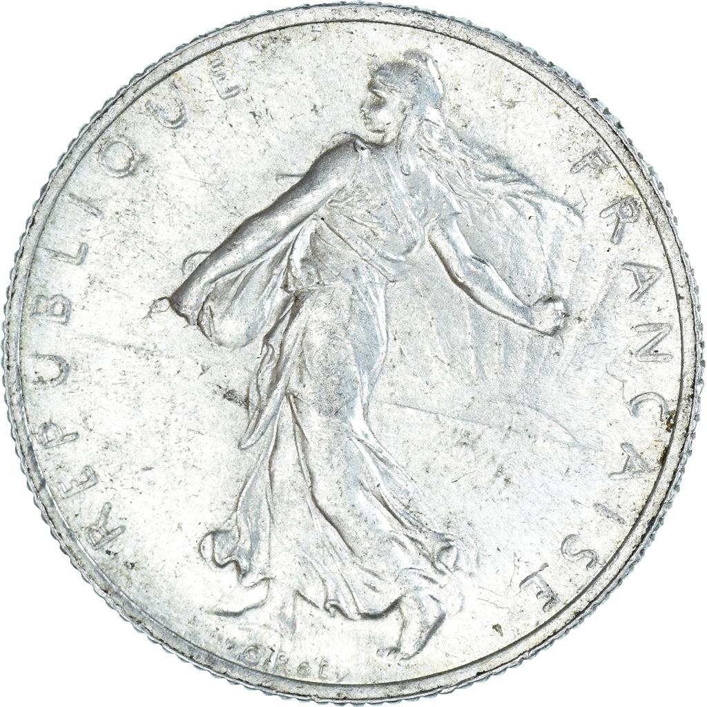 Coin, France, Semeuse, 2 Francs, 1918, Paris, AU(55-58), Silver, KM:845.1