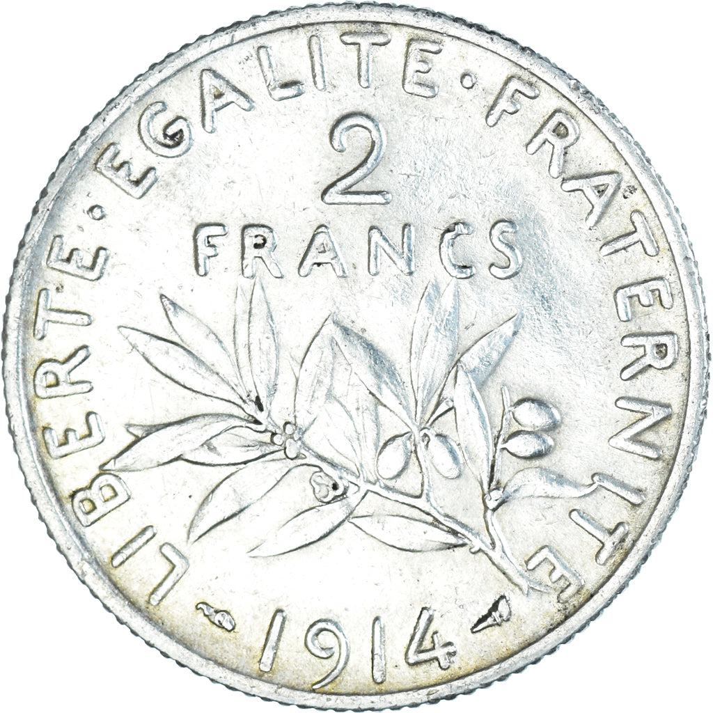 Münze, Frankreich, Semeuse, 2 Francs, 1914, Paris, SS+, Silber, KM:845.1