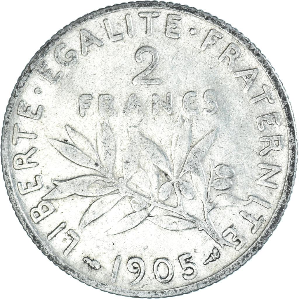 Coin, France, Semeuse, 2 Francs, 1905, Paris, VF(30-35), Silver, KM:845.1