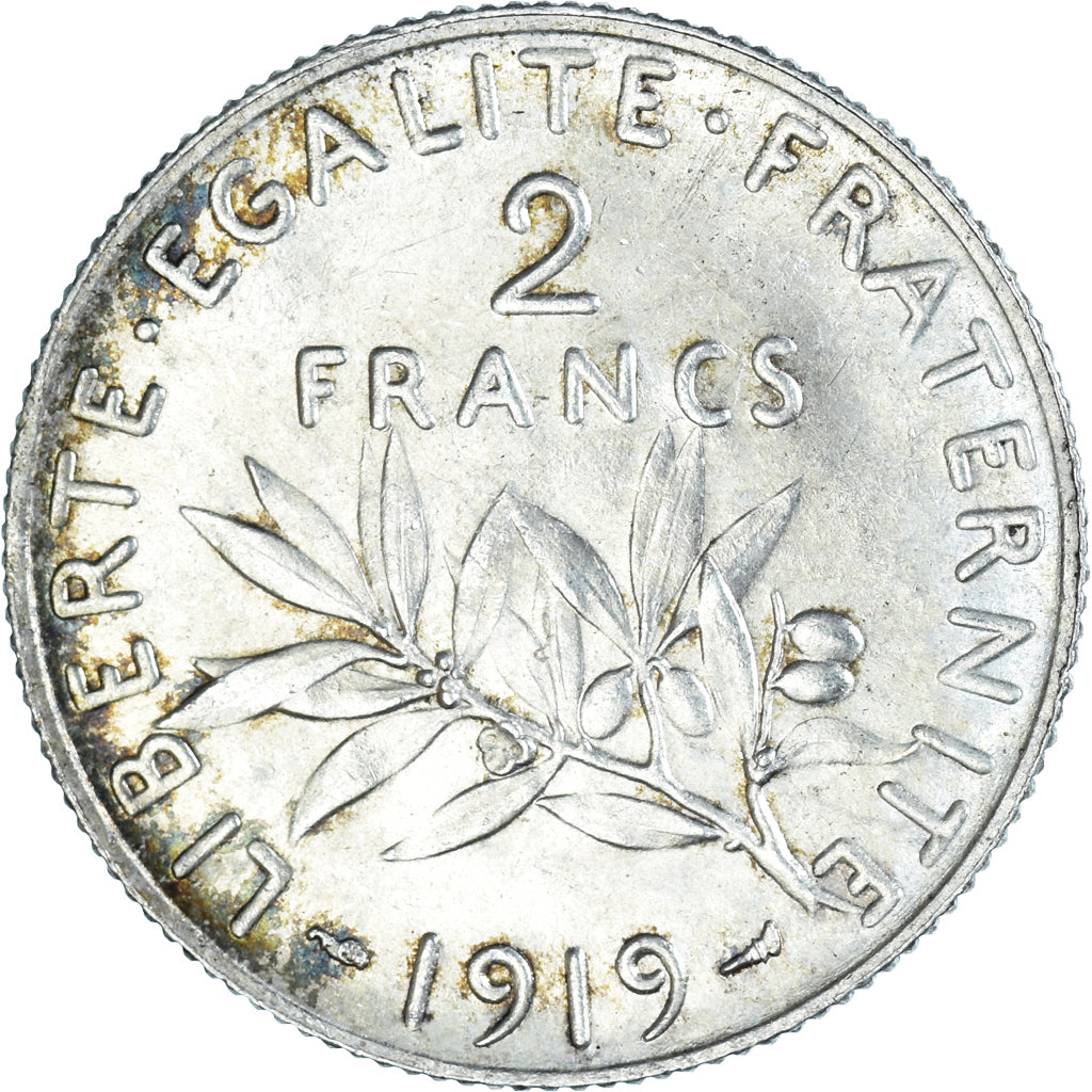 Monnaie, France, Semeuse, 2 Francs, 1919, Paris, SUP+, Argent, Gadoury:532