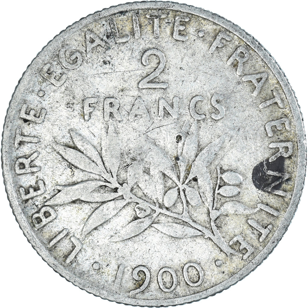 Monnaie, France, Semeuse, 2 Francs, 1900, Paris, TB, Argent, KM:845.1