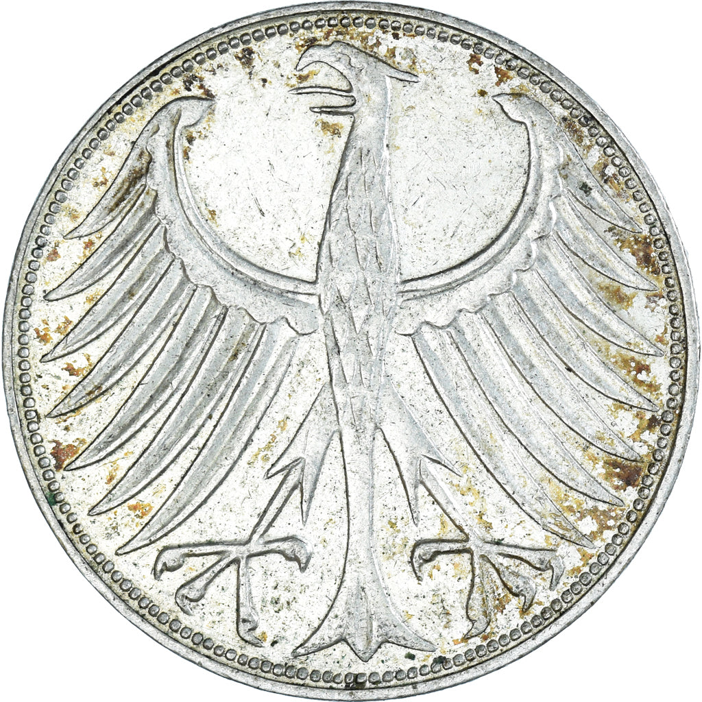 Moneta, GERMANIA - REPUBBLICA FEDERALE, 5 Mark, 1969, Karlsruhe, SPL-, Argento
