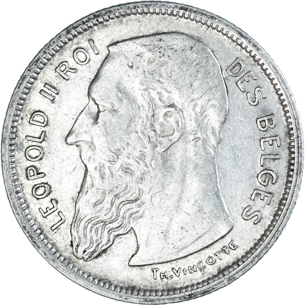 Münze, Belgien, 2 Francs, 2 Frank, 1909, SS, Silber, KM:58.1