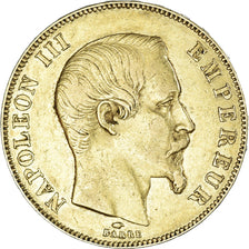 Coin, France, Napoleon III, 50 Francs, 1857, Paris, AU(50-53), Gold, KM:785.1