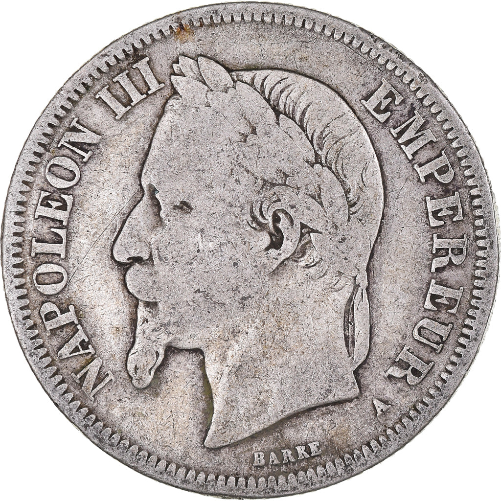 Monnaie, France, Napoleon III, 2 Francs, 1866, Paris, B+, Argent, Gadoury:527