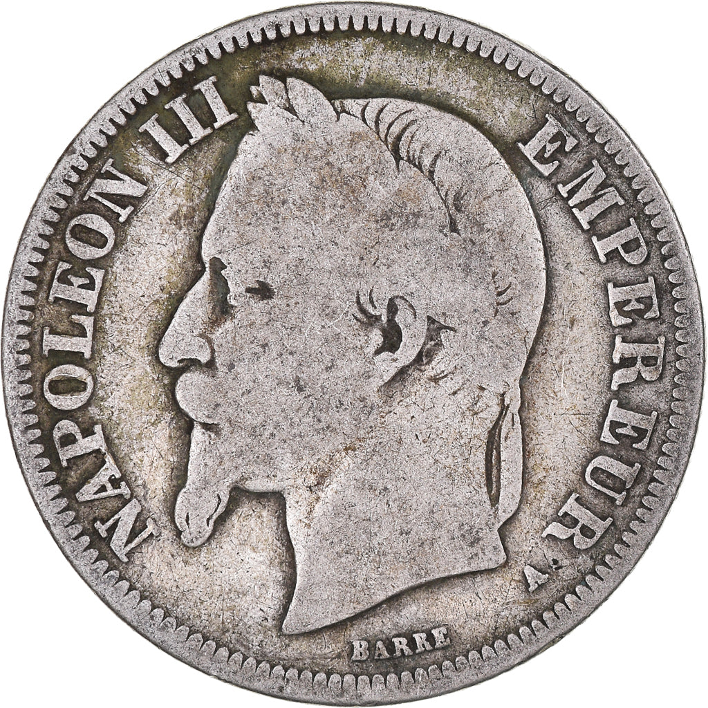 Coin, France, Napoleon III, 2 Francs, 1866, Paris, F(12-15), Silver, KM:807.1