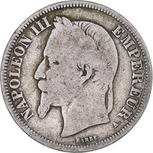 Coin, France, Napoleon III, 2 Francs, 1866, Paris, F(12-15), Silver, KM:807.1