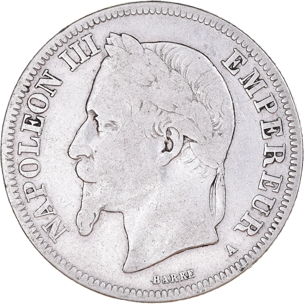 Moneta, Francia, Napoleon III, 2 Francs, 1867, Paris, B+, Argento, KM:807.1