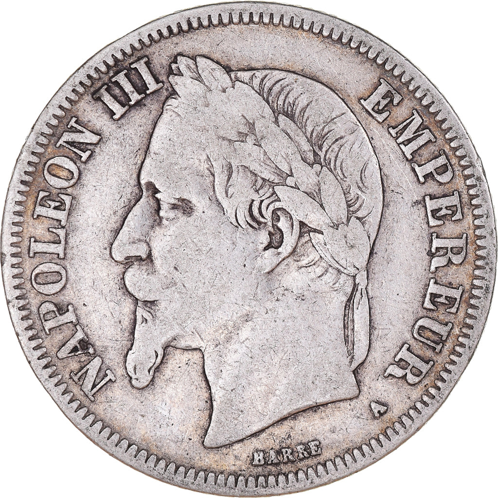 Monnaie, France, Napoleon III, 2 Francs, 1870, Paris, TB+, Argent, Gadoury:527