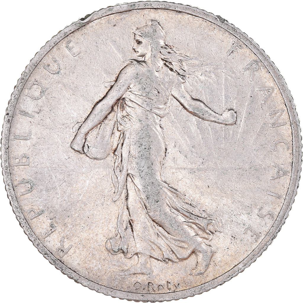 Munten, Frankrijk, Semeuse, 2 Francs, 1913, Paris, ZF, Zilver, KM:845.1