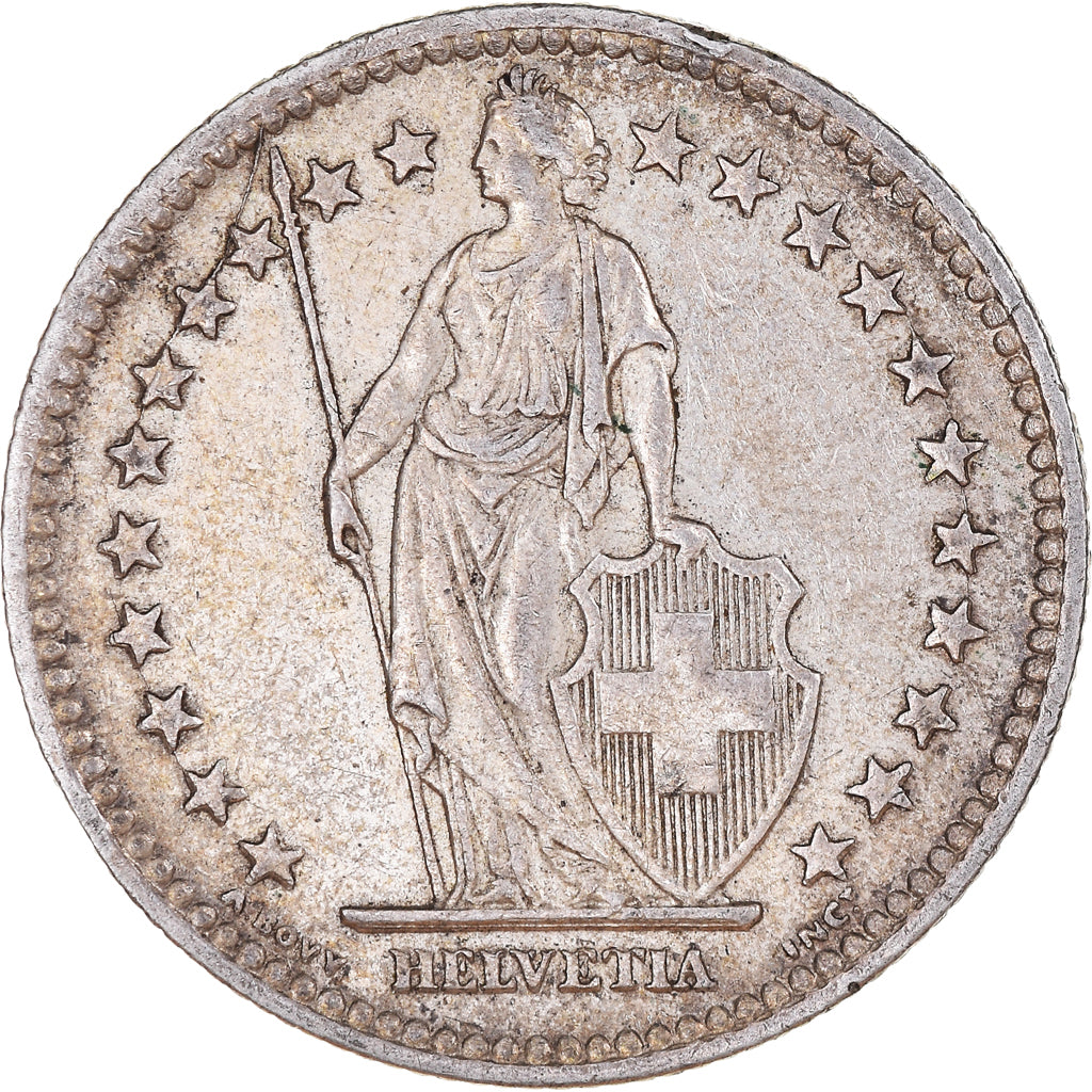 Moneta, Svizzera, 2 Francs, 1944, Bern, BB+, Argento, KM:21