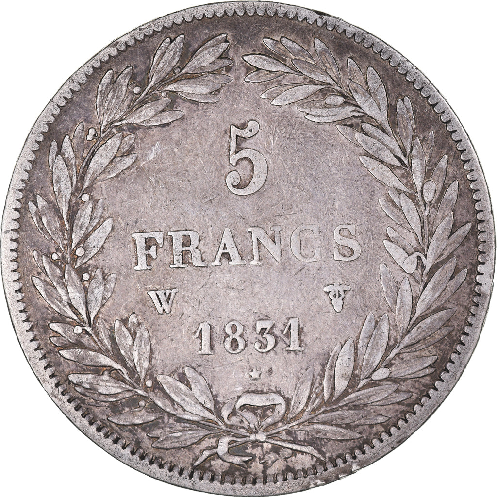 Monnaie, France, Louis-Philippe, 5 Francs, 1831, Lille, TB+, Argent