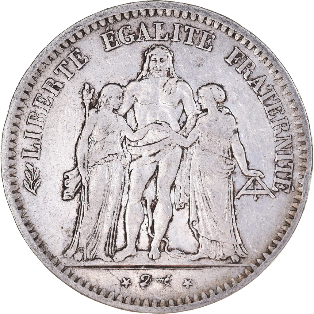 Coin, France, Hercule, 5 Francs, 1849, Paris, VF(30-35), Silver, KM:756.1