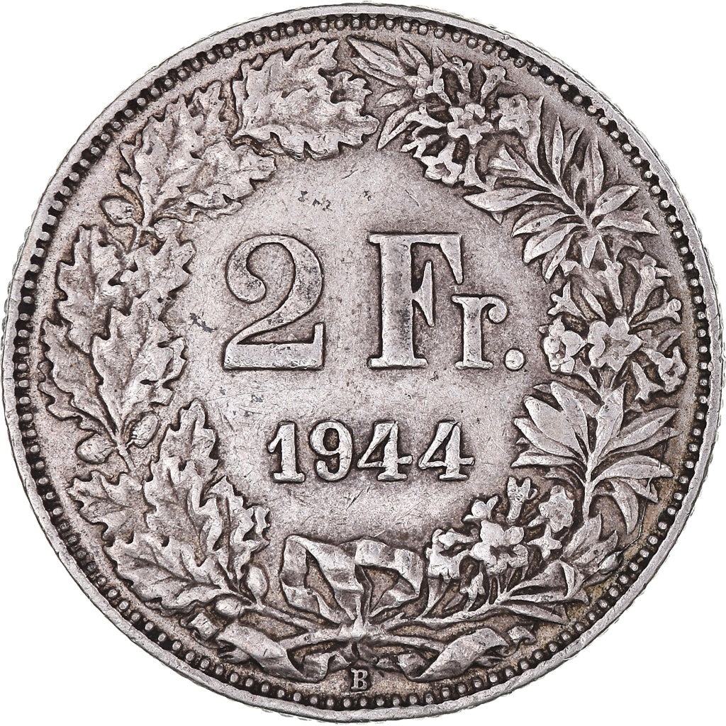 Monnaie, Suisse, 2 Francs, 1944, Bern, TTB+, Argent, KM:21