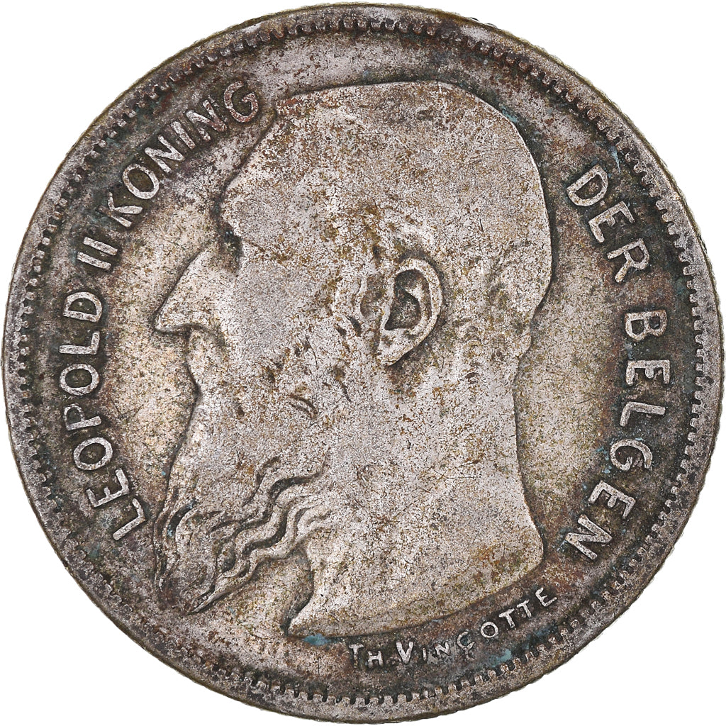 Coin, Belgium, 2 Francs, 2 Frank, 1909, VF(20-25), Silver, KM:59