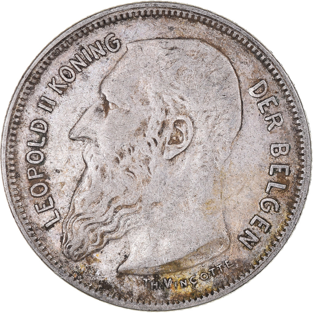 Moneta, Belgio, 2 Francs, 2 Frank, 1909, MB+, Argento, KM:59