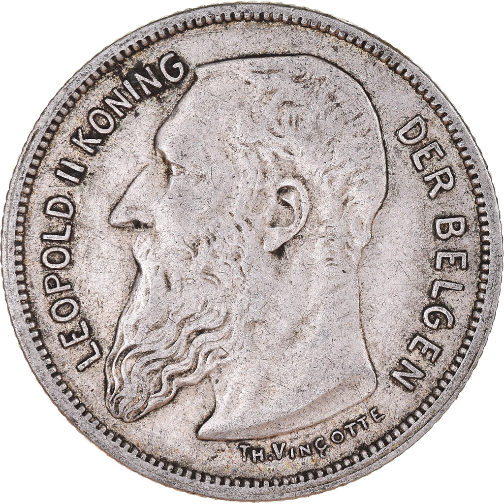 Münze, Belgien, 2 Francs, 2 Frank, 1909, S+, Silber, KM:59