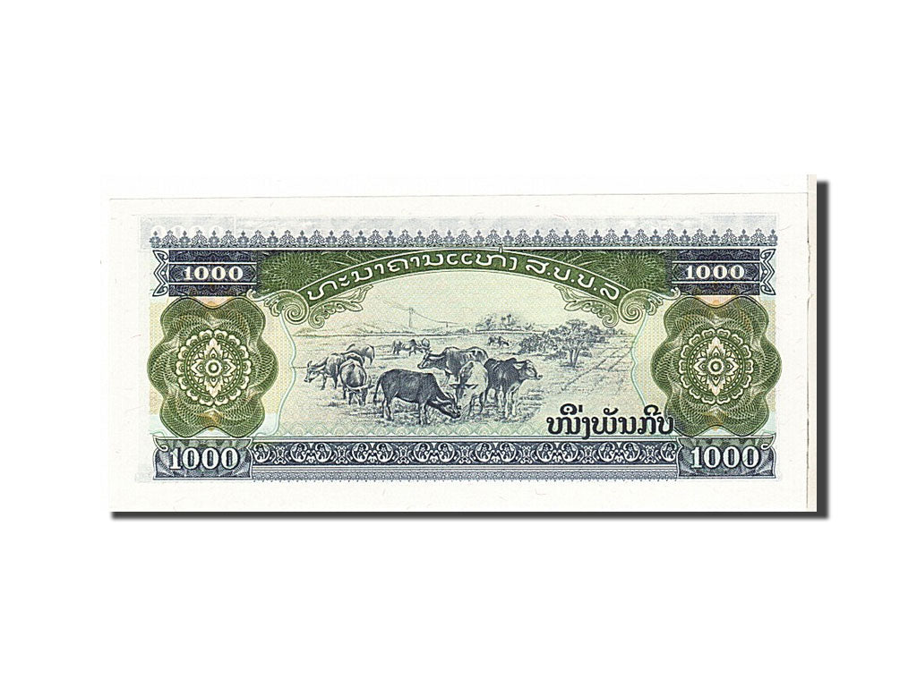 Lao, 1000 Kip, 1992, KM #32b, UNC(65-70), LA0284138
