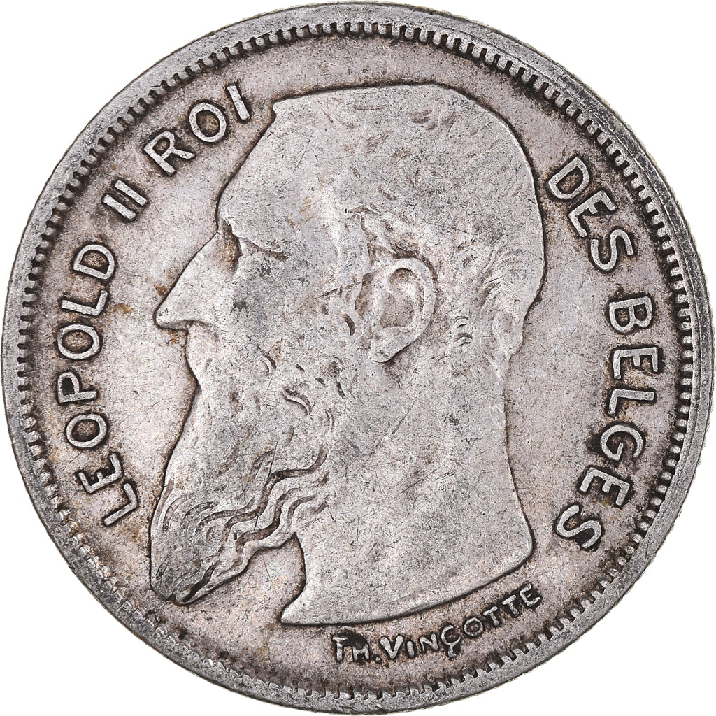 Monnaie, Belgique, Leopold II, 2 Francs, 2 Frank, 1909, TB+, Argent, KM:58.1