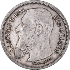 Monnaie, Belgique, Leopold II, 2 Francs, 2 Frank, 1909, TB+, Argent, KM:58.1