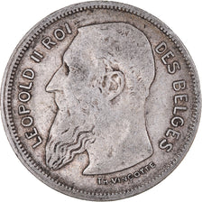 Coin, Belgium, Leopold II, 2 Francs, 2 Frank, 1909, VF(30-35), Silver, KM:58.1