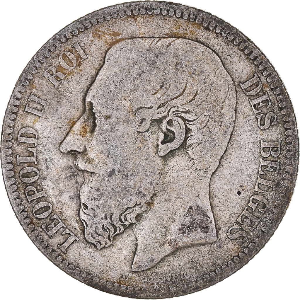 Coin, Belgium, Leopold II, 2 Francs, 2 Frank, 1866, VF(20-25), Silver, KM:30.1