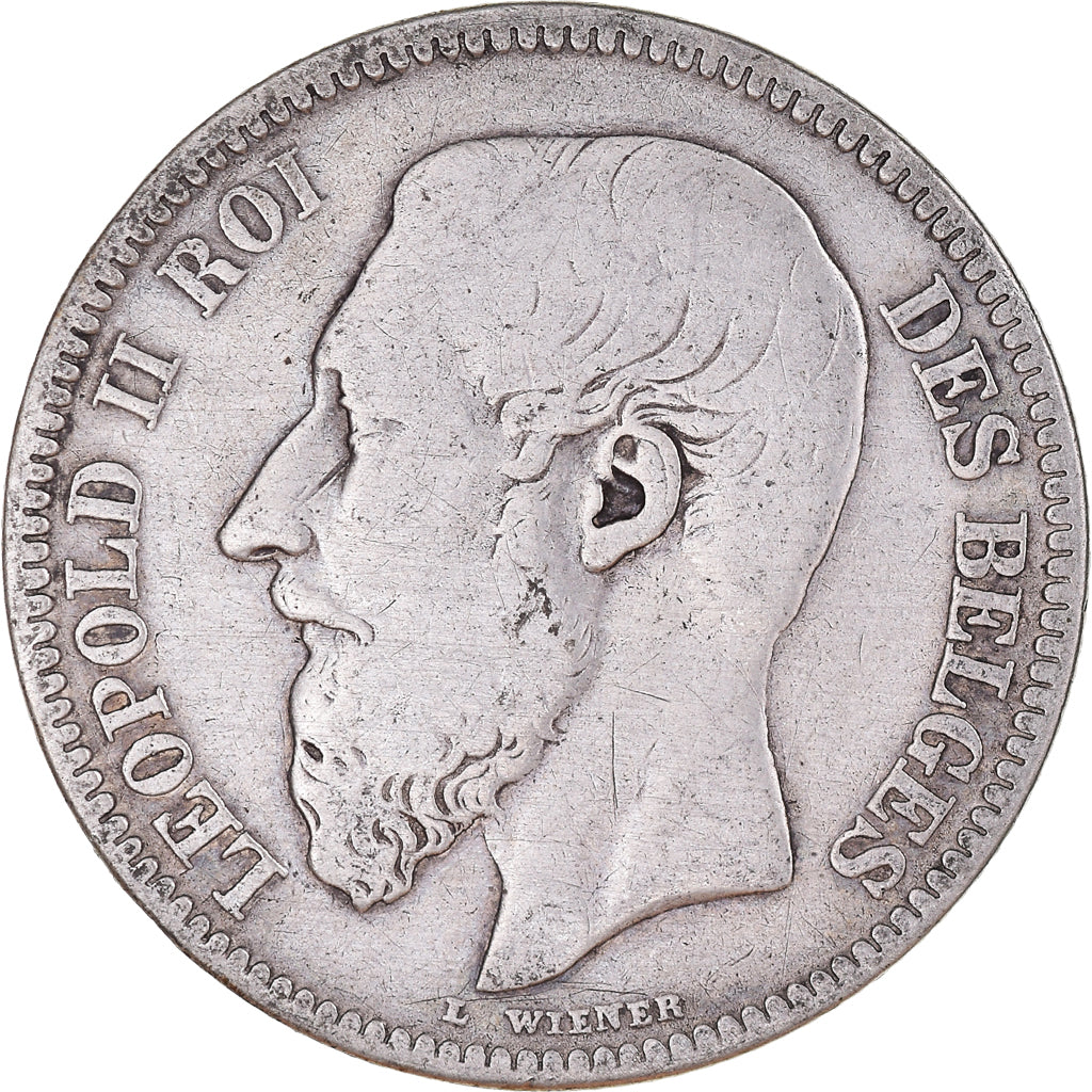 Coin, Belgium, Leopold II, 2 Francs, 2 Frank, 1867, VF(20-25), Silver, KM:30.2