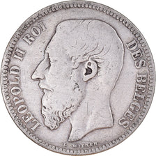 Coin, Belgium, Leopold II, 2 Francs, 2 Frank, 1867, VF(20-25), Silver, KM:30.2