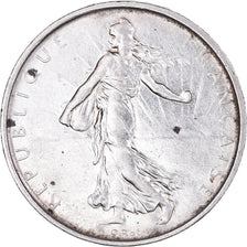 Münze, Frankreich, Semeuse, 5 Francs, 1966, VZ, Silber, KM:926, Gadoury:770