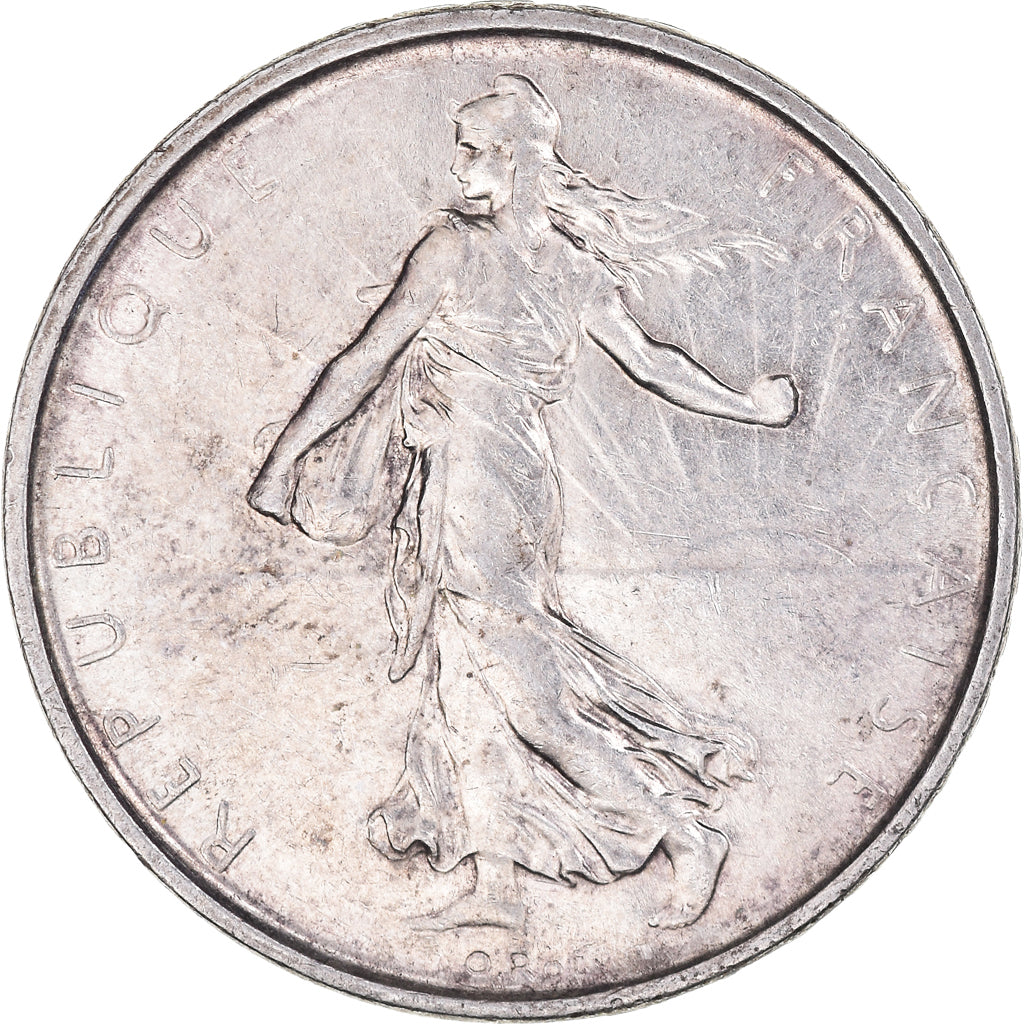 Moneta, Francja, Semeuse, 5 Francs, 1961, Paris, MS(60-62), Srebro, KM:926